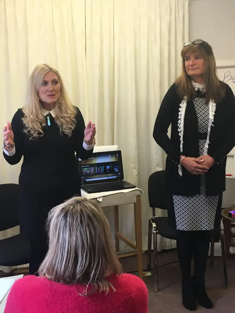 Sonya Hudson presenting an NLP and personal development workshop in the North East